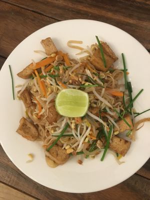 Pad thai at Sacred Lotus Cafe in Phnom Penh