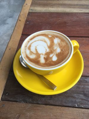 Flat white  at Sacred Lotus Cafe in Phnom Penh