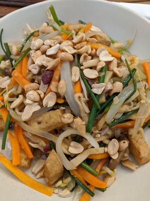 Noodles like Pad Thai - very good! at Sacred Lotus Cafe in Phnom Penh