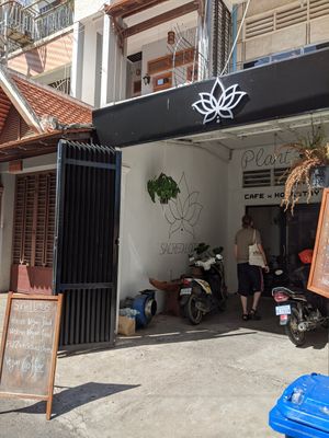 Outside view at Sacred Lotus Cafe in Phnom Penh
