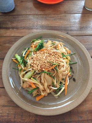 Khmer Pad Thai (4$) at Sacred Lotus Cafe in Phnom Penh