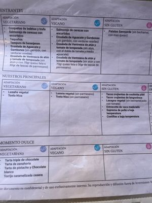 Vegan options page 1 of 2.  at La Rollerie in Valencia