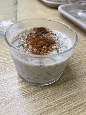 Oats pudding with chia   at La Olla Vegetal in Zaragoza