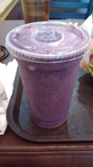 Banana-blueberry smoothie at NuVegan in Washington