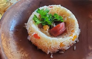 Vegan plov (Old Terrassa) at Terrassa in Khiva