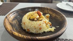 vegan plov  at Terrassa in Khiva