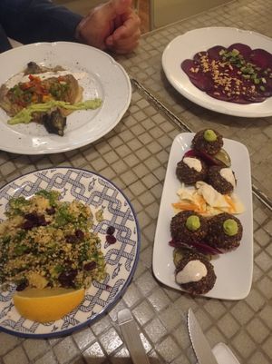 Vegan menù (there were other plates) at Eretz Cantina Israeli in Buenos Aires
