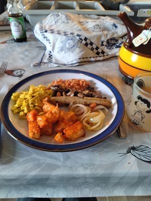 vegan sausage! at Barabrith in Donji Budacki