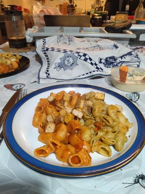 vegan pasta at Barabrith in Donji Budacki