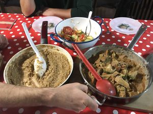 Vegan Meal served by the hosts!  at Barabrith in Donji Budacki