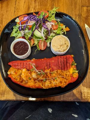 Stuffed Grilled Pepper at Olive Branch in Alnwick