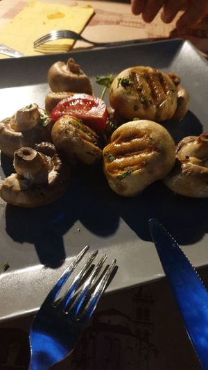 grilles mushrooms at Konoba Dalmacija in Zadar