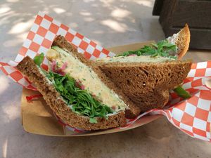 Chickpea salad sandwich at The Trails Cafe in Los Angeles
