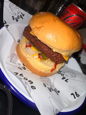 Vegan burger, simple yet tasty. at 7 Bone in Bournemouth