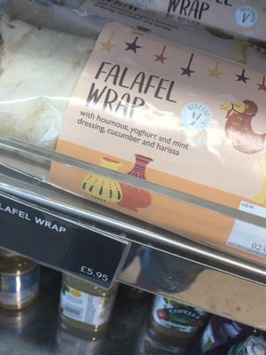 Veggie falafel wrap at La Gare in Folkestone