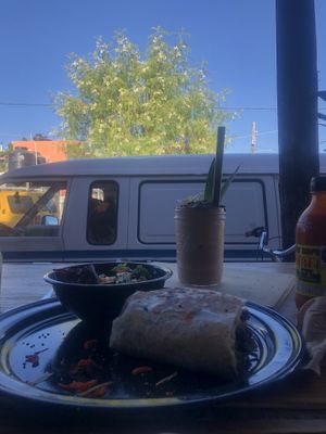 Customized vegan wrap at Tropical Kitchen Cabo in Cabo San Lucas