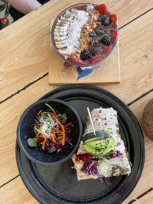 Vegan Burrito and Açaí Bowl  at Tropical Kitchen Cabo in Cabo San Lucas