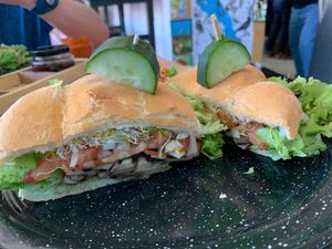 Portobello mushroom torta at Tropical Kitchen Cabo in Cabo San Lucas