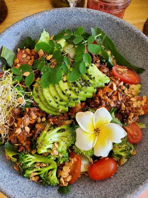 Vegan Pulled Pork bowl - soooo wow!!!!! at Tropical Kitchen Cabo in Cabo San Lucas