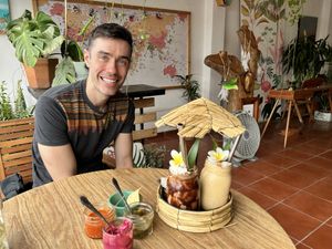 Eye-catching presentation of food and drink  at Tropical Kitchen Cabo in Cabo San Lucas