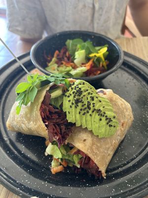 Vegan Hibiscus Burrito  at Tropical Kitchen Cabo in Cabo San Lucas