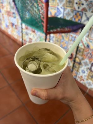 Coconut milk matcha   at Tropical Kitchen Cabo in Cabo San Lucas