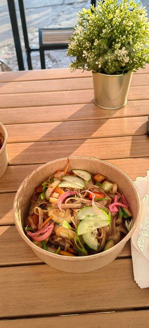Vegan noodles with tofu at Wok.about  in Rovinj