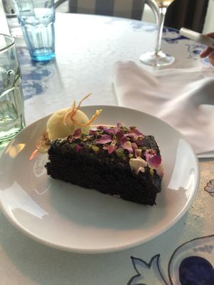 Vegan chocolate cake  at Xiringuito Escribà in Barcelona