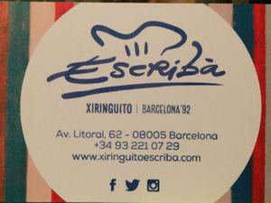 Logo  at Xiringuito Escribà in Barcelona
