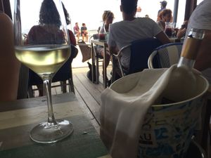 Wine at Xiringuito Escribà in Barcelona