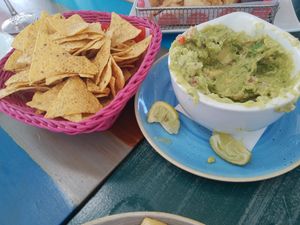 Guacamole mixed at Xiringuito Escribà in Barcelona