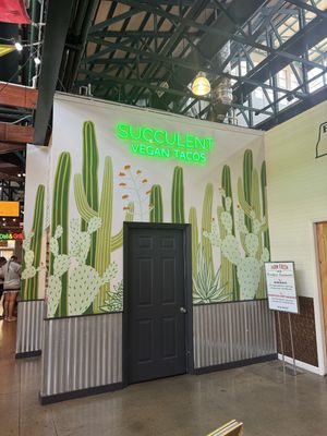 Vegan vendor inside   at Nashville Farmer's Market in Nashville