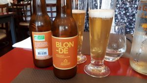 Nice local beer at La Bouche'rit in Grenoble