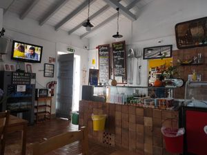 Inside at Barril Beach Cafe in Faro