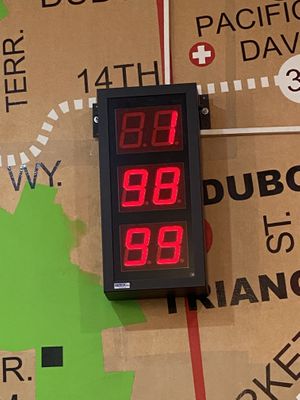 Electronic board shows when your order is ready  at Dolores in Berlin