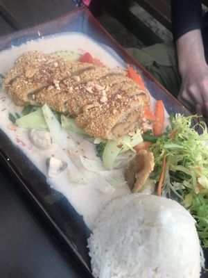 The vegan duck with peanut coconut sauce   at Nam Y in Berlin