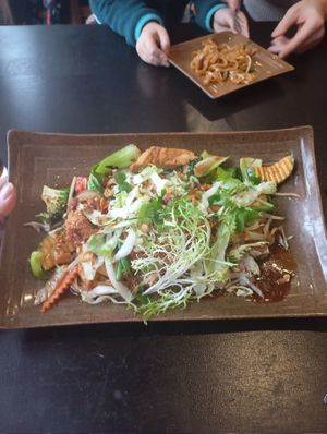 "Pho Xao" (Fried rice noodles with Tofu and different kind of vegetables) at Nam Y in Berlin