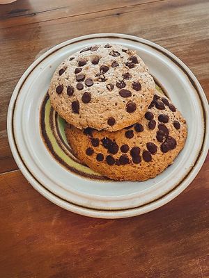 Oat meal cookies and organic chocolate chips   at Eco Tienda Café in Asuncion