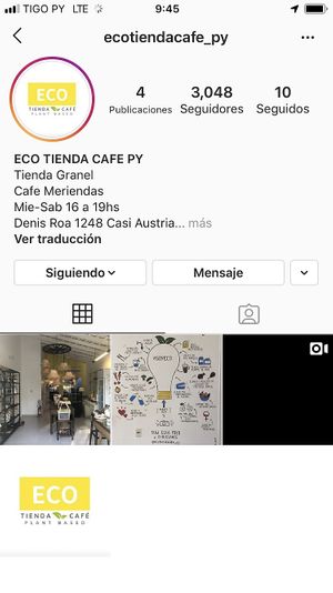 The store’s Instagram to see schedule and products @ecotiendacafe_py  at Eco Tienda Café in Asuncion