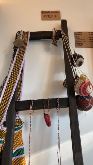 Another indigenas tribe offering their art is the Ayoreos  at Eco Tienda Café in Asuncion