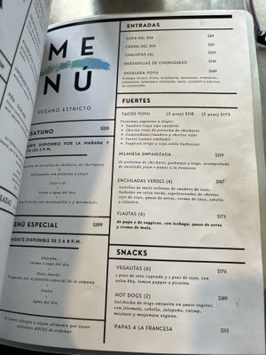 Menú   at Yoyu in Tlalnepantla