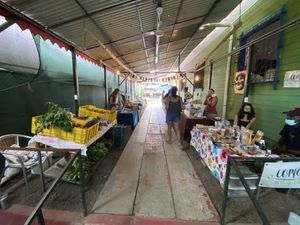 The second “alley” which sells mainly prepared foods as well as handmade crafts including jewelry. at Farmers' Market in Puerto Viejo De Talamanca