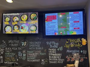The menu with “vegan” clearly marked.  at Corner 11 Bowl and Wrap in Cleveland