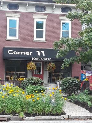 The Restaurant with plenty of street parking at Corner 11 Bowl and Wrap in Cleveland