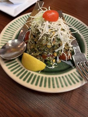 Read leaf salad 😋   at Mingalaba in Burlingame