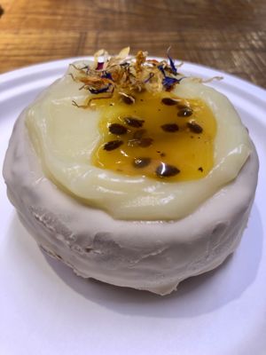 White chocolate & passion fruit cronut.  at Chök in Barcelona