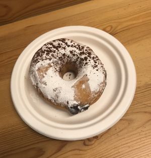 Chocolate filled donut at Chök in Barcelona