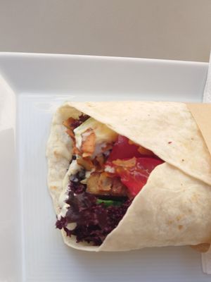 Club Tofu / Coconut Bacon Tortilla at Umami in Crete