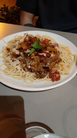Spaghetti Bolognese at Umami in Crete