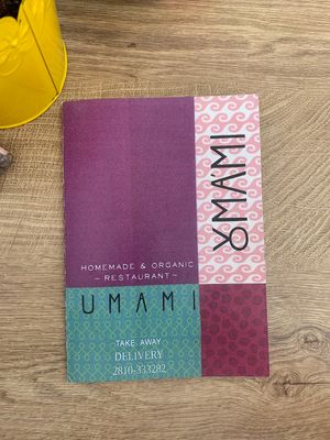 Menu  at Umami in Crete
